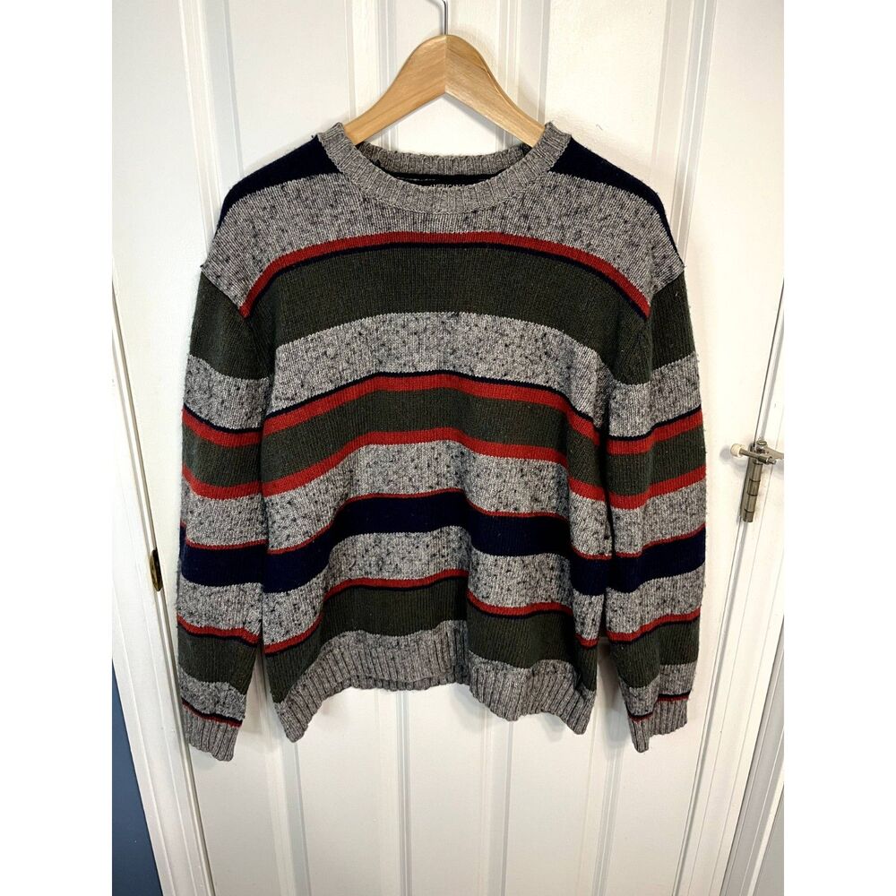 Vintage American Eagle Outfitters Wool Blend Striped Knit Pullover Size XL